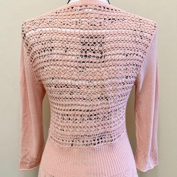 Nick and Mo Pink Embroidered Cardigan M - Picture 2 of 3